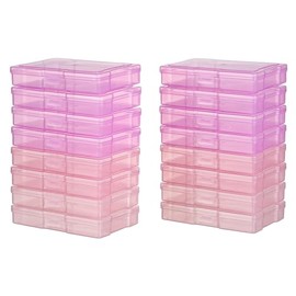 novelinks Photos Organizer 4" x 6" Photo Storage Box with Handle - 16 Inner Photo Cases Photo Box Storage Picture Organizers and Storage (Pink Gradient)