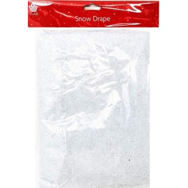 YLAB Snow Blanket, Snow Drape with Silver Glitter, 91 x 114 cm (2)