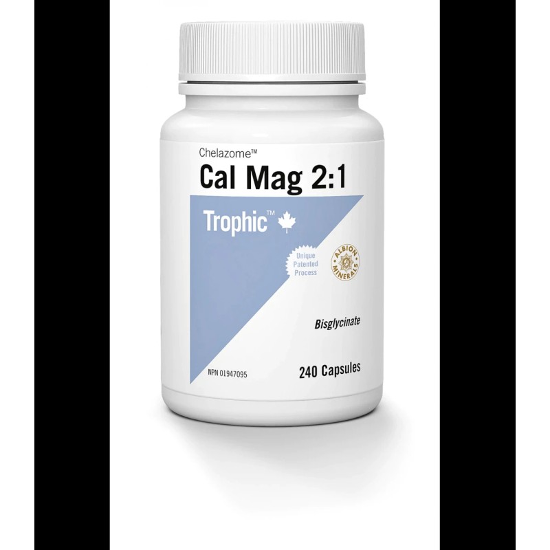 Trophic Vitamins Cal Mag 2:1 Chelazome 240 Capsules