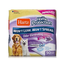 Hartz Home Protection Lavender Scent Odor Eliminating Gel Dog Pads, 21" x 21", 50 Count