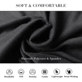 Yedtreg 7cm Wide Black Headbands for Women Men, Yedtreg 2pack Fashion Head Bands for Women's Hair, Soft Fabric Stretchy Hair Bands for Makeup, Yoga, Running, Sports (Black/White)