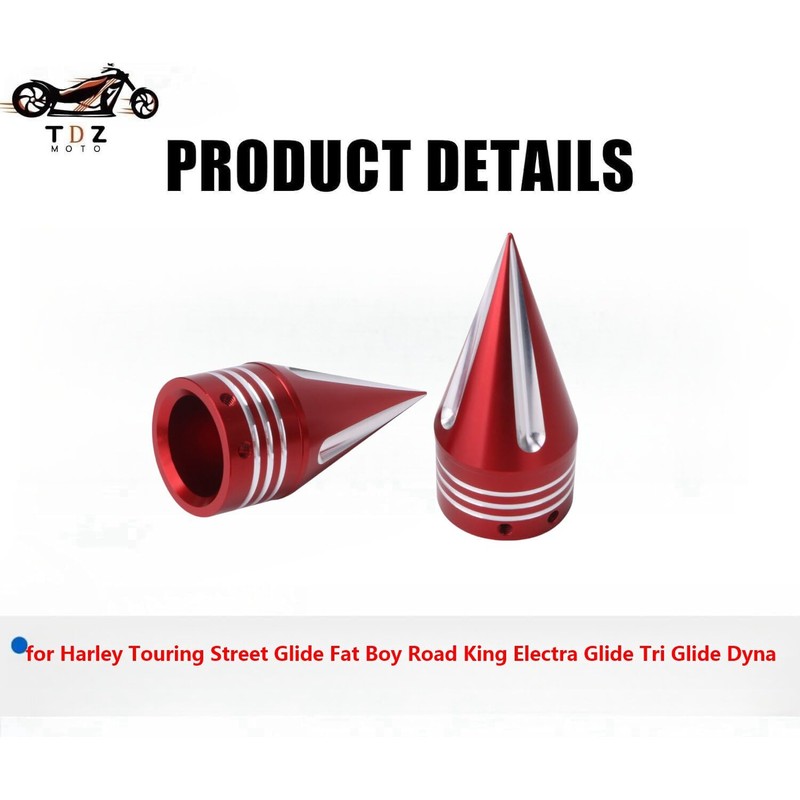 TDZ Front Axle Nut Covers 3.6" Inch Spike Front Axle