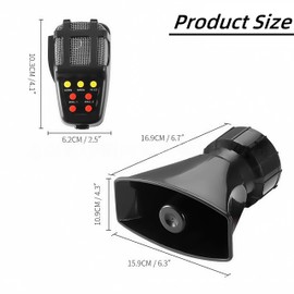 Car Siren Speaker Vehicle 12 V 100 W 7 Tone Sound Horn with Mic PA Police Emergency Signal Horn