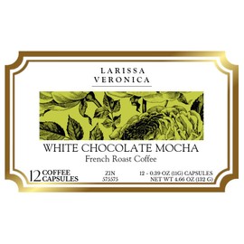 White Chocolate Mocha French Roast Coffee (Single Serve K-Cup Pods) (Gourmet, Naturally Flavored, Whole Coffee Beans) (12 pods, ZIN: 575575) - 2 Pack