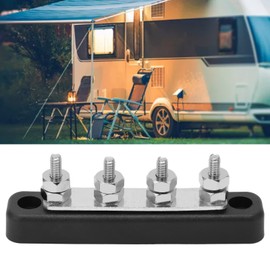 4 Stud Power Distribution Block, 3/16in Bus Bar Junction Block Battery Junction Block 150A DC 48V