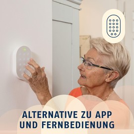 ABUS Control panel for the Smartvest Pro wireless alarm system - for operating the burglar detectors of the alarm system - clear LED feedback, also acoustic on request - additional buttons for panic