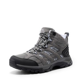 NORTIV 8 Women's Waterproof Hiking Boots Outdoor Trekking Mid Backpacking Mountaineering lightweight boots,Size 9,Dark Grey-Suede,SNHB2212W