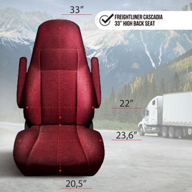 V-TRUCK CORP SEAT Cover for Freightliner Cascadia OEM Stock SEAT 33" HIGH Back