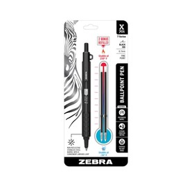 Zebra México Bolígrafo Tactico Retractil X-701 0.7mm Tinta Negra Blister Con 2 Repuestos