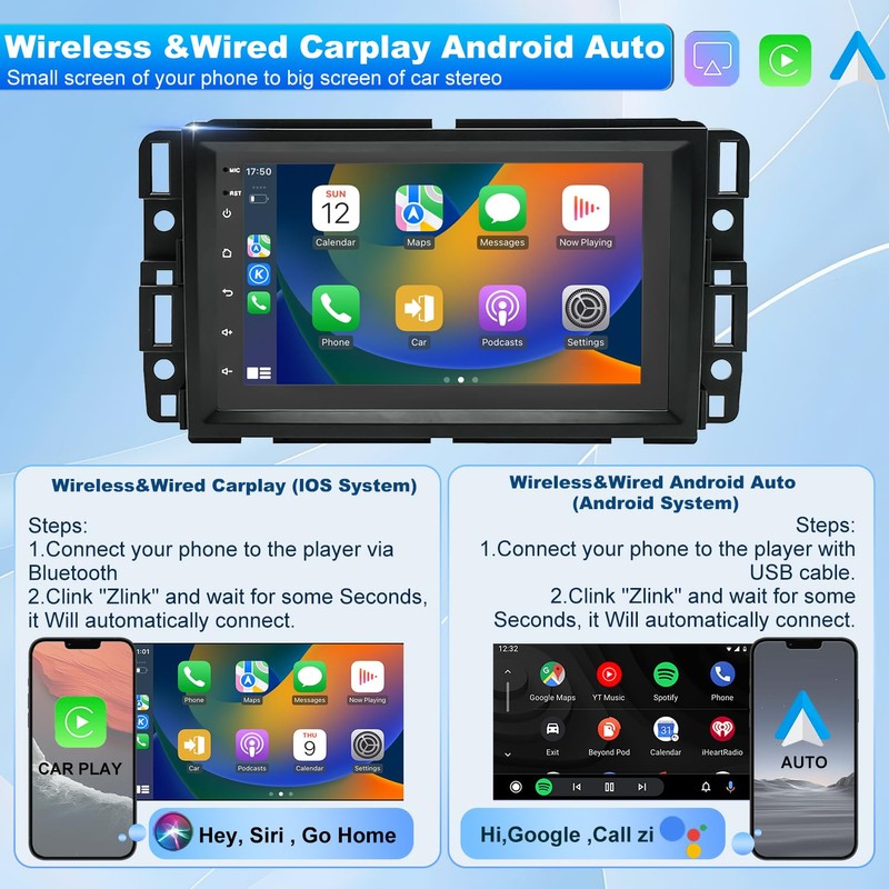iCarSEPTON Replacement Android Car Stereo Radio for GMC Yukon Sierra