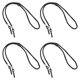 AKSIQIOL 4PCS Adjustable Hat Strap Clips with Cord Locks, Chin Cord for Golf, Fishing & Outdoor Sports