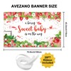 Avezano Strawberry Baby Shower Banner Floral A Berry Sweet Baby