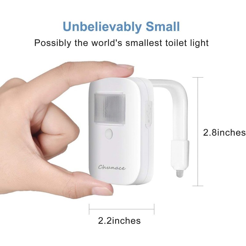 2 Pack Rechargeable Toilet Night Light with Motion Activated Sensor,