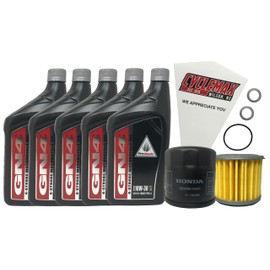 Cyclemax Oil Change Kit compatible with 2016-2018 Honda Africa Twin CRF1000D DCT with O-Rings