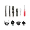 OWNDR 10Pcs Drain Snake Drill Attachment, Drain Auger Cutter Kit,