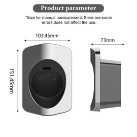 Ladekabel Halterung Typ 2, EV Ladegerät Typ 2 Wandhalterung IP66 Wasserdicht Typ 2 Ladekabel für EVSE IEC 62196-2 Stecker Kabel Wandhalterung passend für die Meisten EU-Standards EVs (Silber)