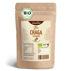 Organic Chaga Mushroom Powder 100 g | Vital Mushroom | Natural Chaga Mushroom Powder from the Whole Fruit Body | as Coffee, Tea or Shake | from Achterhof