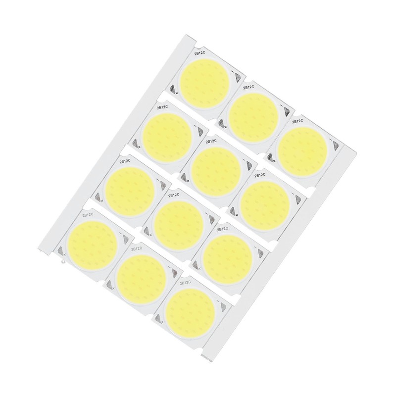 12Pcs COB Light Source High Power Round LED Chip 12W