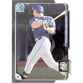Hunter Renfroe baseball card rookie 2015 Topps Bowman Chrome #159 (SD Padres now with Tampa Bay Rays)
