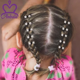 ANBALA 65pcs Mini Hair Clips No-Slip Grip Small Claw Clips Glitter Teeth Clips Rhinestone Hair Clips Metal Clamps Flower Hair Accessories for Women Girls (Mix Color)