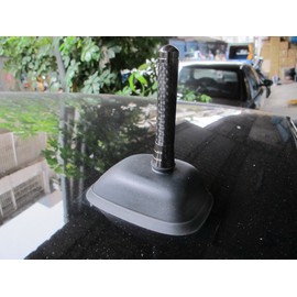 ATEX Carbon Fiber 105 mm Antenna Topper with Black Chrome Trim Universal/Cooper MK1 MK2 MK3 2001 up