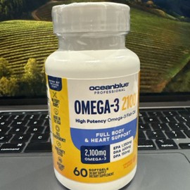 OceanBlue ~ Omega 3 2100 ~ 60 Softgels ~*Orange* ~ Sealed ~ Exp: 10/27 🤑🌹