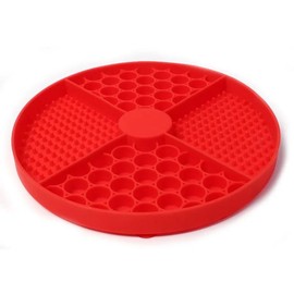 Pet Supplies Silicone Licking Mat Cat Slow Feeder with Suction Cup Slow Feeding Pad Dog Licking Pad Anxiety-Relieving Utensils (Red)