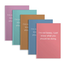 5 PCS Notebook Journal, Notebooks for Work, Note Taking Writing Funny Office Accessories Gag Gifts for Boss Nurse Coworker Manager Mentor Graduation Birthday Retirement 5.7 x 8.3 Inches 41 Sheets