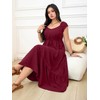 RWJ Plus Size Dresses, Midi Dresses for Women Scoop Neck