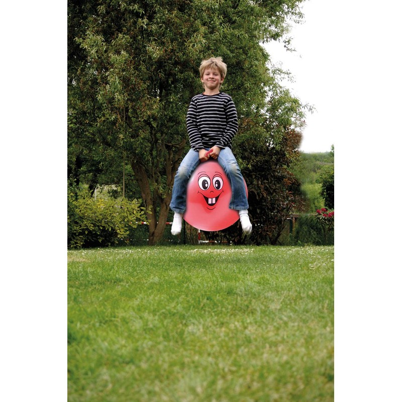 Idena 40093 Jumping Ball Happy Face, 45-50 cm, Red