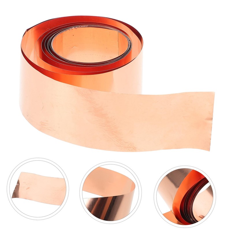 ULTECHNOVO 1roll Versatile Copper Sheet Roll Sturdy Thick Copper Foil