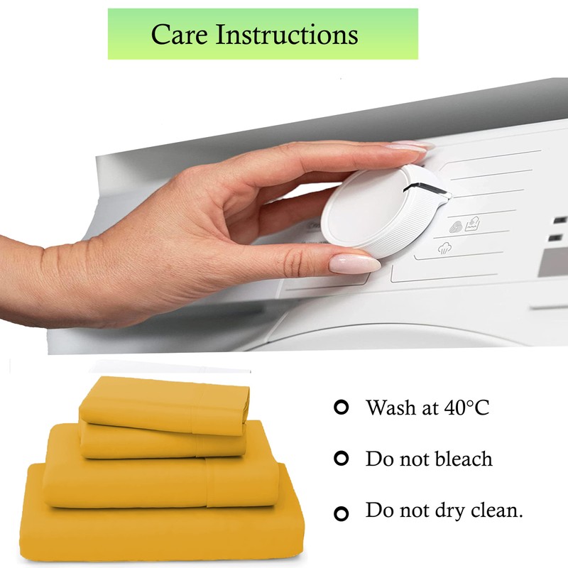 Apex Furnishings Bedding Double Fitted Sheet Ochre - Deep Pocket