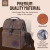 ASEBBO Insulated Lunch Bag 10L Sturdy Waxed Canvas Lunch Box