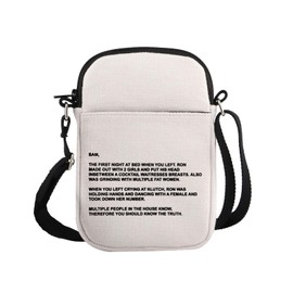 TV Series Inspired Gift The Note to Sam Makeup Bag The Letter Cosmetic Bag Travel Pouch with Zipper for Fans (The Letter S)