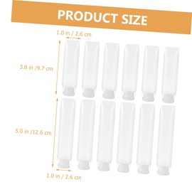 TOVINANNA 12pcs Portable Travel Makeup Cream Storage Tube Leak Squeezable Lotion Bottles for Facial Shampoo and Moisturizer Transparent Containers for Travel Supplies