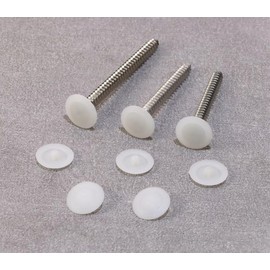 Mini Skater 200Pcs Screw Caps Plastic Self-Tapping Screw Hole Cap Covers for Diameter 7mm Flat Cross Screw Lids Furniture Fittings, (Warm White)