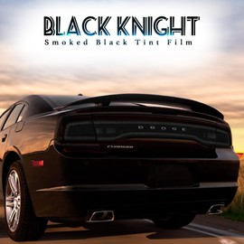 MusTree Precut Tint Kit Film Fit for Dodge Charger 2011-2014 Accessories Taillights Brake Light with Gloss Dark Smoke Wrap Overlay Cover Vinyl Decals Exterior Parts(Full Tail Light)