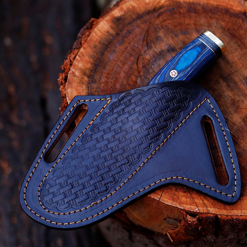 ADAM KNIVES Leather Knife Sheath For Belt - Slanted Pancake
