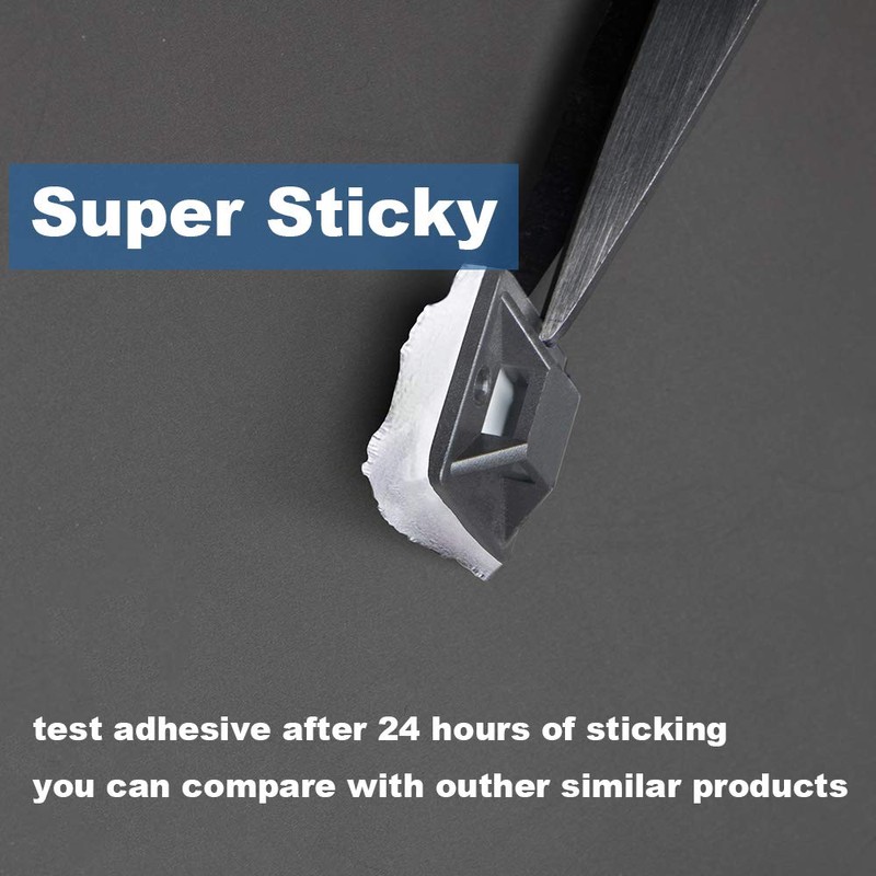 Zip Tie Mounts - Small Cable Tie Adhesive Mount, 1in/25mm