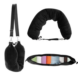 Fillable Neck Pillow Travel Neck Pillow Fillable Travel Neck Pillow Fillable Neck Pillow Airplane Filled with Clothes for Travel Car Home Office Flight (No Filler)