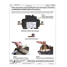 Midnite Solar Circuit Breaker, 100A 150VDC, 1-Pole, Din Mount, Model MNEPV100