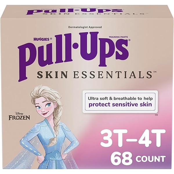 Pull-Ups Girls' Skin Essentials Potty Training Pants, Training Underwear, 3T-4T