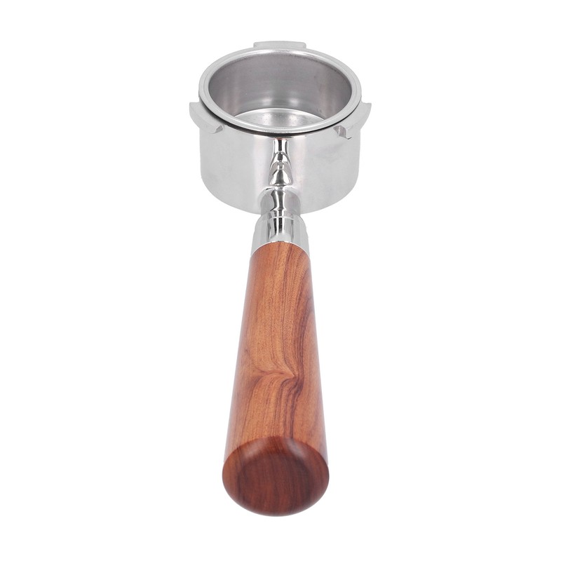 Coffee Bottomless Portafilter Handheld Stainless Steel Bottomless Filter for HouseholdRosewood
