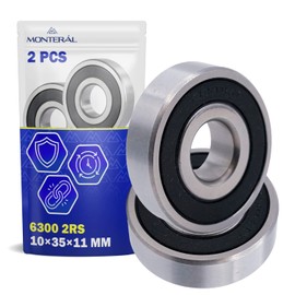 2 x ball bearings 6300 2RS for the engine with size 10 x 35 x 11 mm MONTERAL