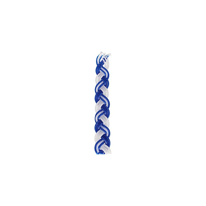 Shalhevet Light Havdalah Candle 100% Kosher (Elegant Blue & White)