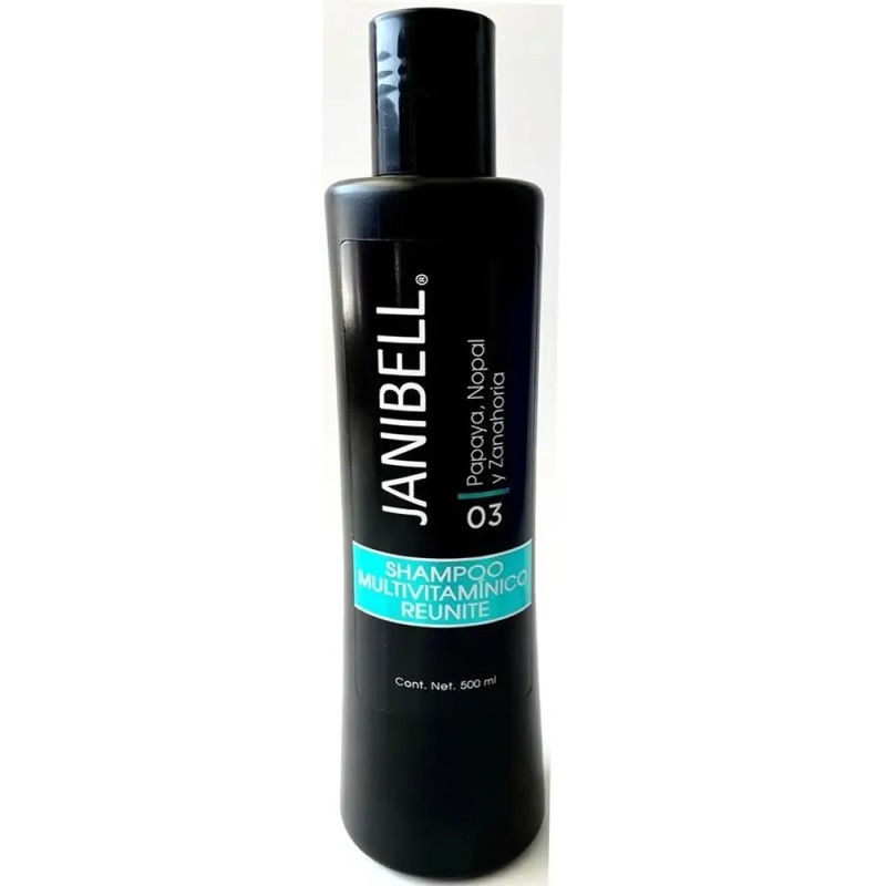 Shampoo Multivitaminico Papaya, Nopal Y Zanahoria Janibell