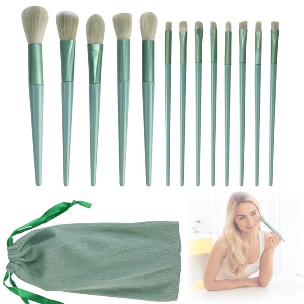 13 Piece Makeup Brush Set, Professional Cosmetic Make-Up Brush, Makeup Brushes Kit, Synthetic Cosmetic Brush for Fontation, Concealer, Concealer, Blush Palette, Powder, Eyeshadow