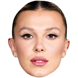 Millie Bobby Brown (Make Up) Celebrity Mask, Flat Card Face, Fancy Dress Mask