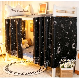 Navhao 2 Panels Dorm Bottom Bunk Privacy Bed Curtains Cloth Bed Canopy Dustproof Breathable Curtain Tent Shading Nets