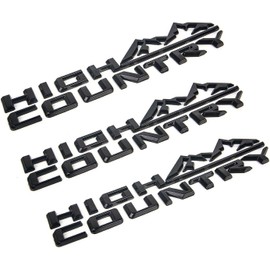 3X 2019-2023 Tahoe Compatible with Silverado High Country Tailgate Letter Logo Emblem 3D Badge Namaplate Replacement for High Country (Gloss Black)